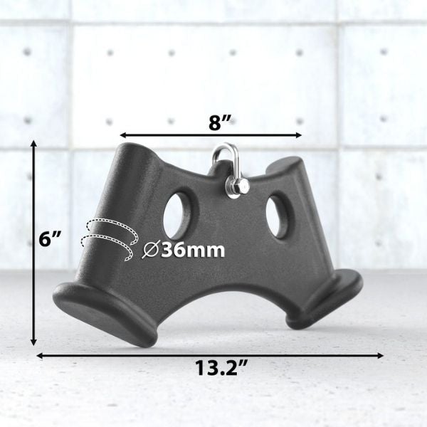 Synergee Cable Attachments Matte Black Tricep Bar - Narrow Dimensions