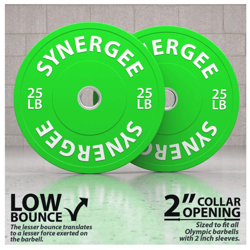 Synergee Color Bumper Plates 25 LB Pair 2 Inch Olympic