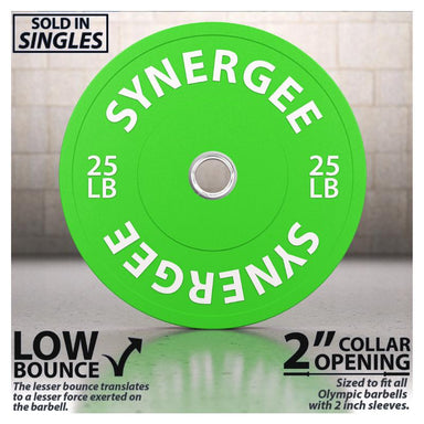 Synergee Colored Bumper Plates 25 LB Single 2 Inch Fit
