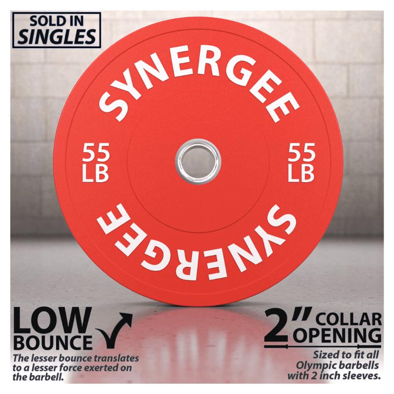 Synergee Colored Bumper Plates 55 Pound Single