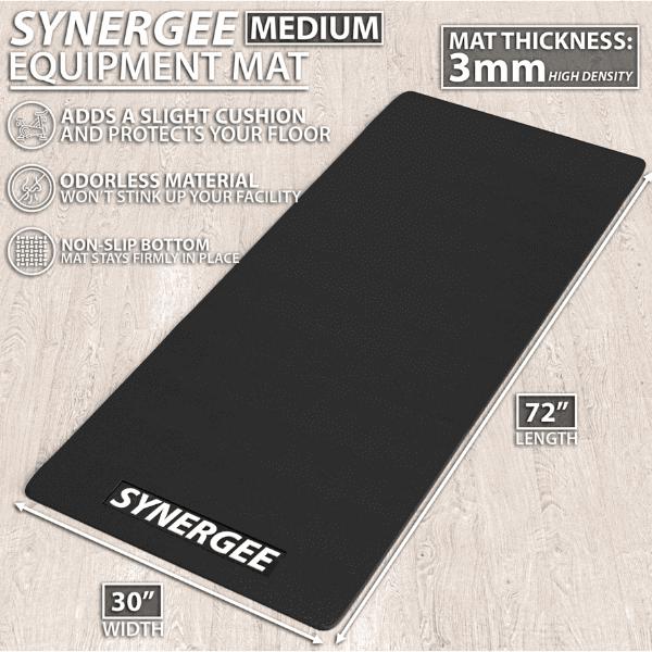 Synergee Exercise Equipment Floor Mats Dimensions for Medium
