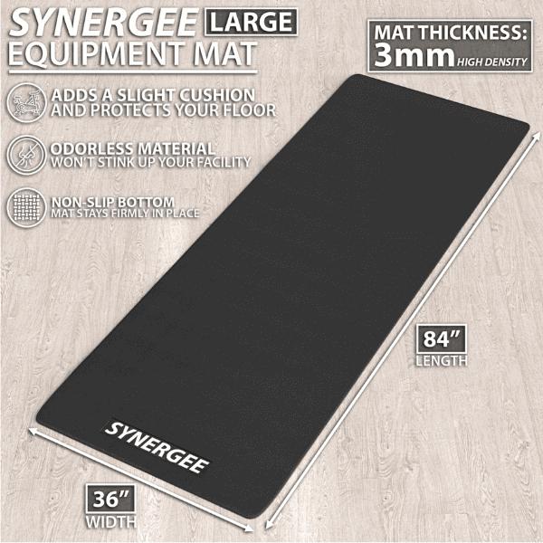 Synergee Exercise Equipment Floor Mats Large Dimensions