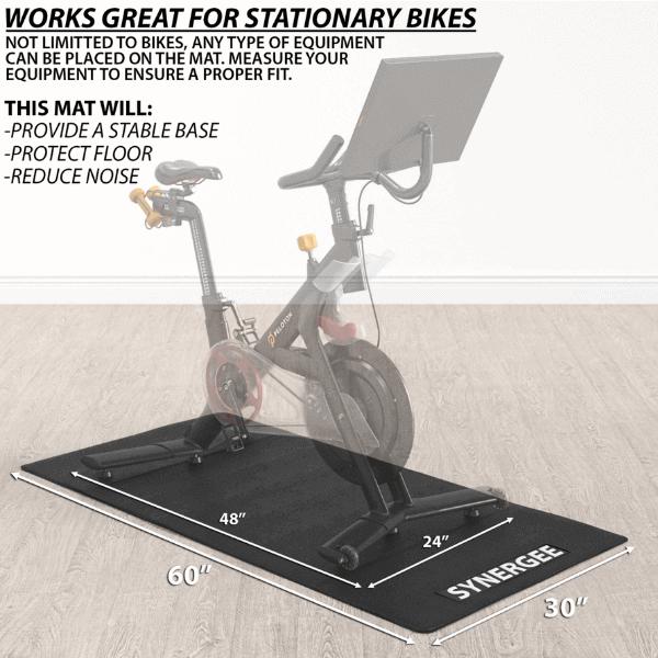 Synergee Exercise Equipment Floor Mats Stationary Bike