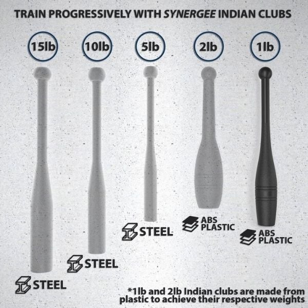 Synergee Indian Clubs 1LB Product