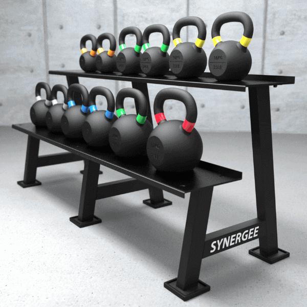 Synergee Kettlebell with Storage Rack Side View