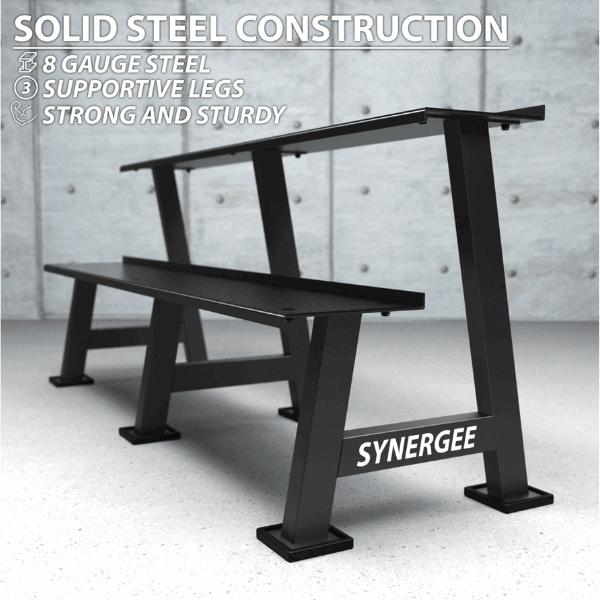 Synergee Kettlebell with Storage Rack Solid Steel