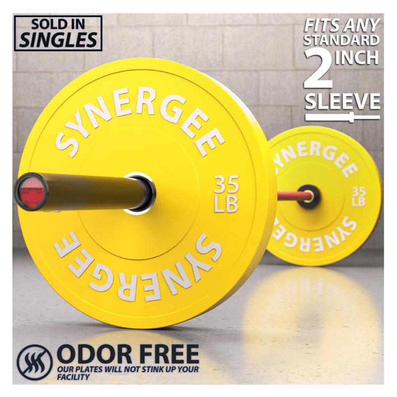 Synergee Olympic Colored Bumper Plates 35 LB Single