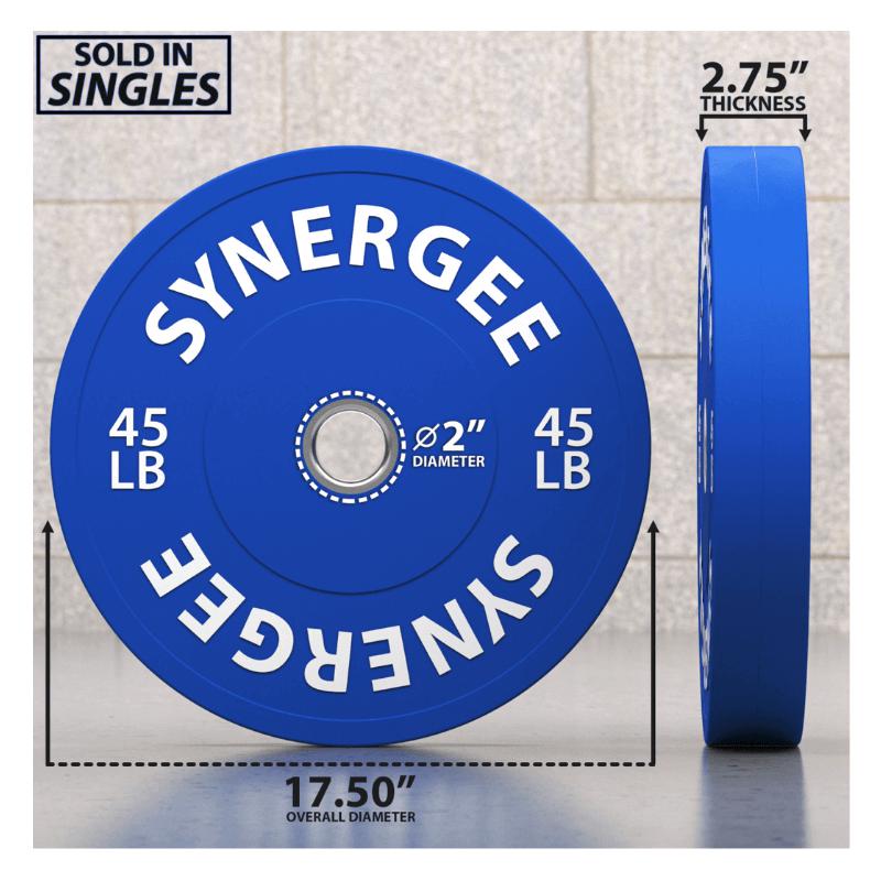 Synergee Olympic Colored Bumper Plates 45 LB Single
