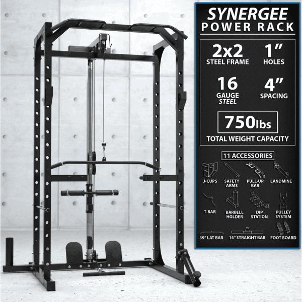 Synergee Power Rack With Pulley System Features