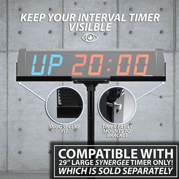 Synergee Programmable Interval Gym Timer Stand with Large Mount