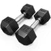 Synergee Rubber Hex Dumbbells 15LB Pair