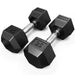 Synergee Rubber Hex Dumbbells 25LB Pair