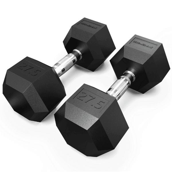 Synergee Rubber Hex Dumbbells 27.5LB Pair