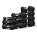 Synergee Rubber Hex Dumbbells with Rack Set