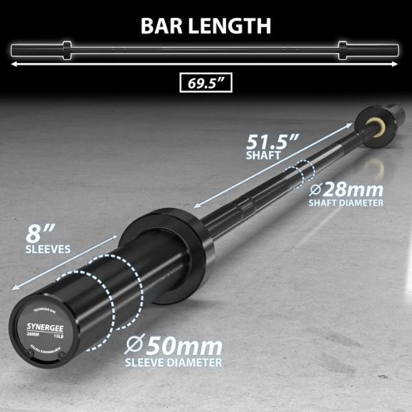 Synergee Technique Barbell Dimensions