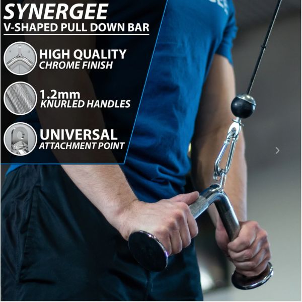 Synergee Tricep Rope V-Shape Pulldown and Double D-Handles Package