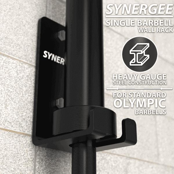 Synergee Vertical Barbell Wall Storage Rack Construction