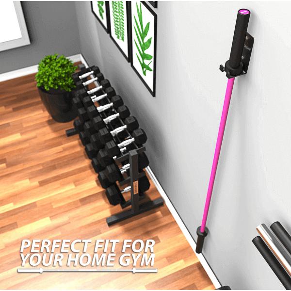 Synergee Vertical Barbell Wall Storage Rack for Home Gyms