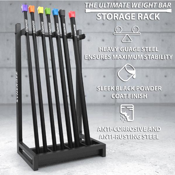 Synergee Weight Bar Rack Features