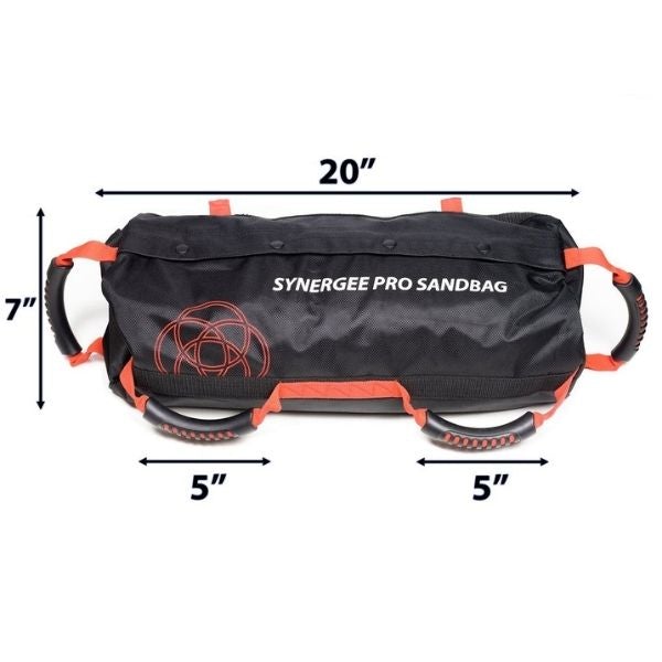 Synergee Weighted Sandbags V1 40LB Red Dimensions