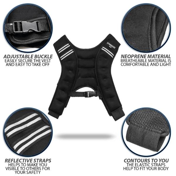 Synergee Weighted Vest 6 LB Features