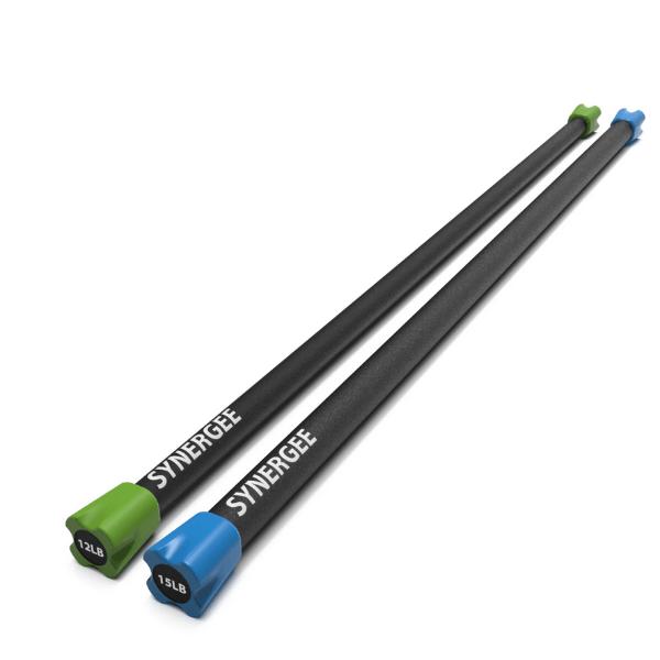 Synergee Weighted Workout Bars 12 lbs 15 lbs