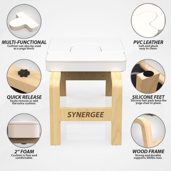 Synergee Yoga Chair White Features