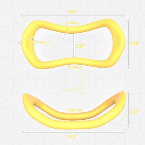 Synergee Yoga Rings Yellow Dimensions