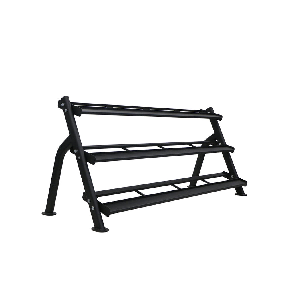 TKO 3-Tier Horizontal Dumbbell Rack 6250 Front Angle View