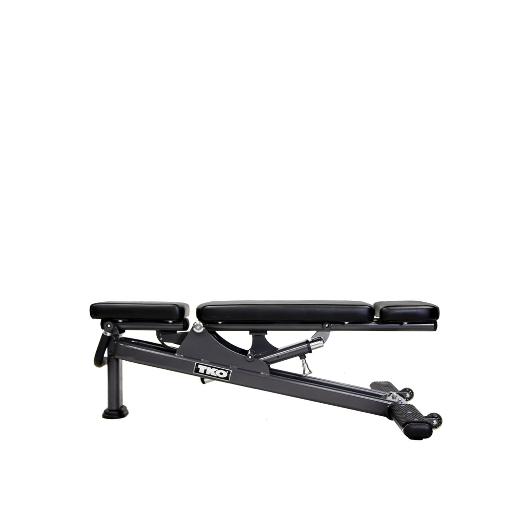 TKO Commercial Multi-Angle Bench 874MA Side View of Flat Angle