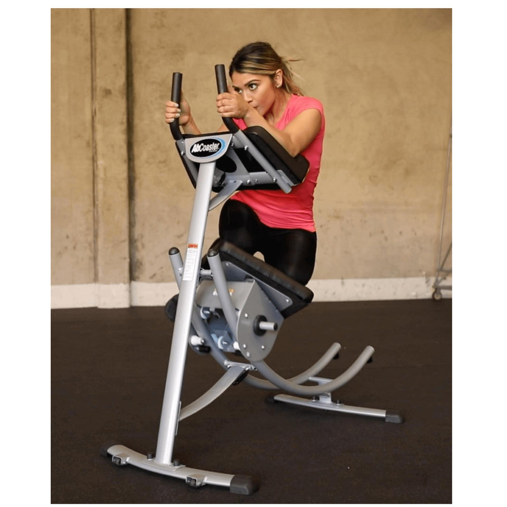 The Abs Company AB Coaster PS500 femal model exercising in action