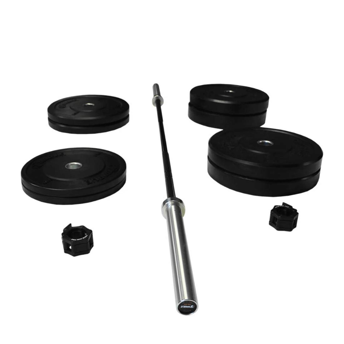 Torque 15 Kg Bar - Black Bumper Package — Competitors Outlet