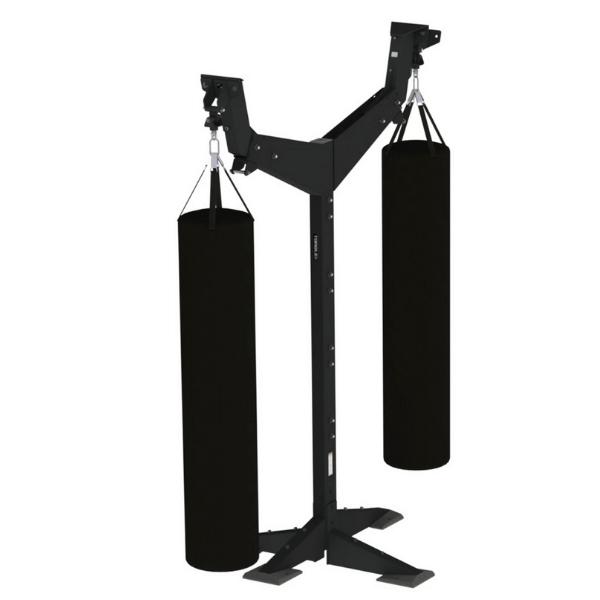 Torque 2 Sided Center Heavy Bag Stand with Black Slim Bags