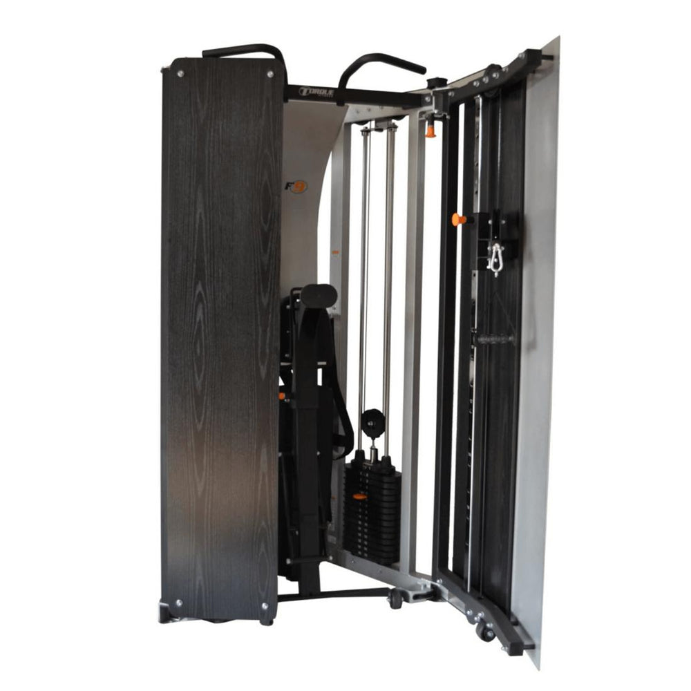 Torque F9 Fold-Away Functional Trainer halfway folded