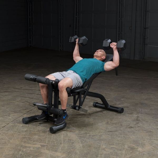 Incline and decline weight bench with leg discount extension