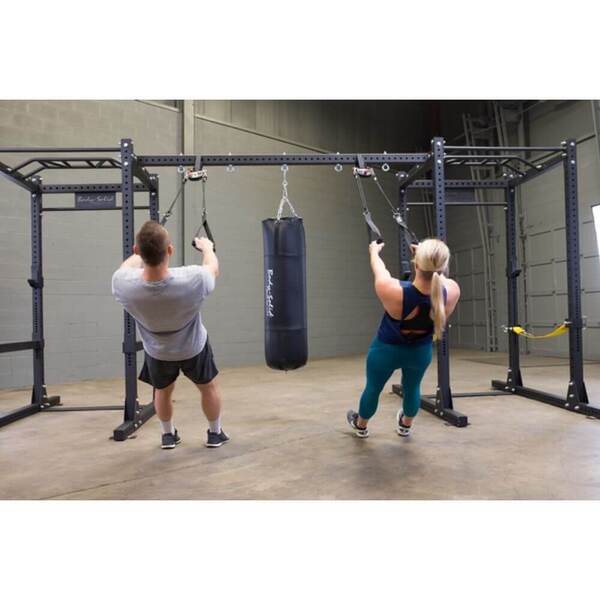 Punching bag discount on power rack