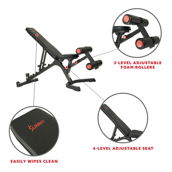 Power Zone Strength Adjustable Weight Bench Features