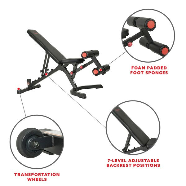 Power Zone Strength Adjustable Weight Bench Other Features