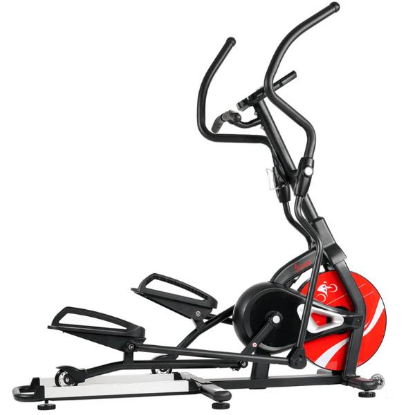 Stride with the Elliptical Machine Magnetic Fitness SF-E3865 with Device Holder, LCD Monitor and Heart Rate Monitoring Side Angle View