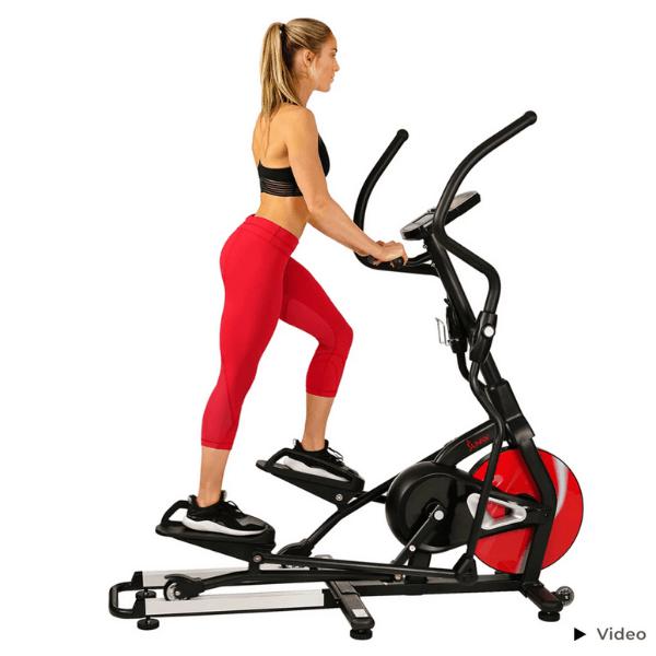 Stride with the Elliptical Machine Magnetic Fitness SF-E3865 with Device Holder, LCD Monitor and Heart Rate Monitoring Step View