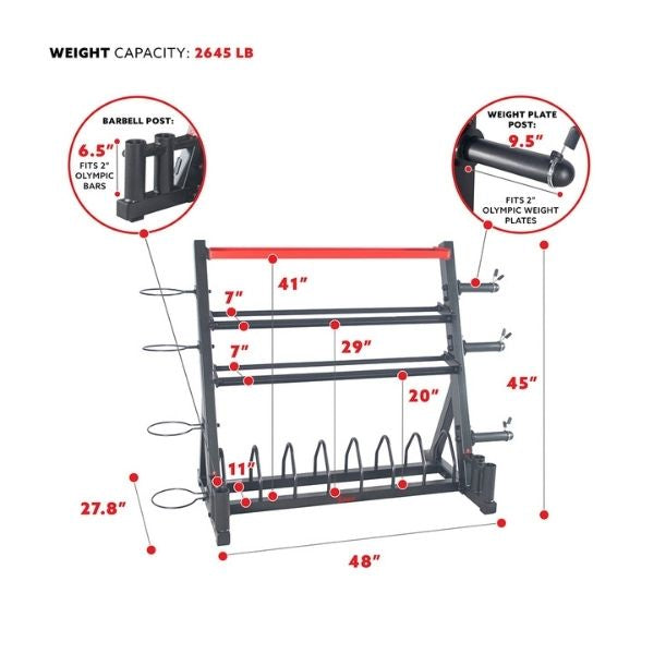 Weights Rack All-In-One Storage Stand Dimensions